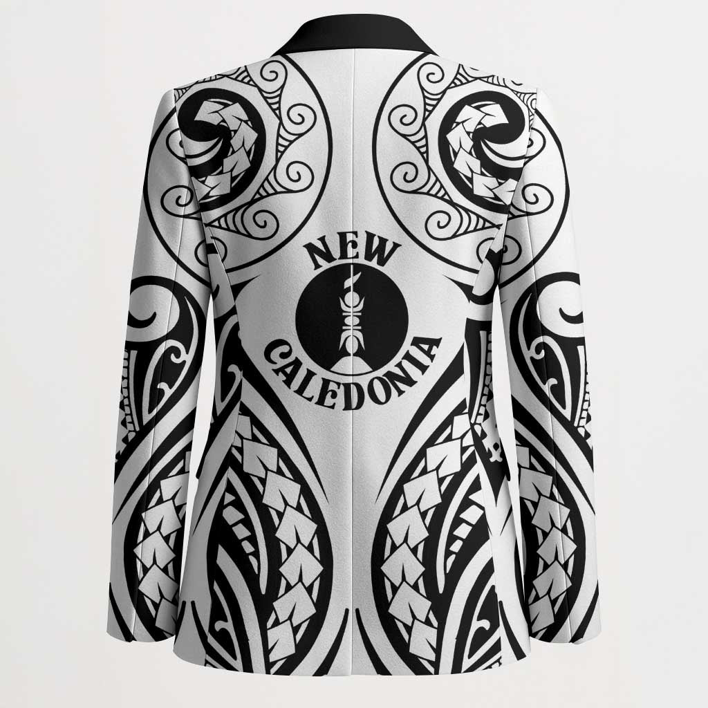 New Caledonia Day Blazer Polynesian Curves White Color LT05 - Polynesian Pride