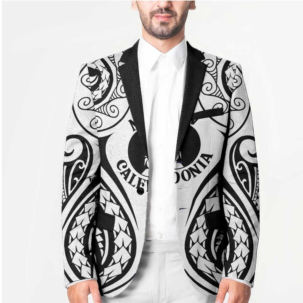 New Caledonia Day Blazer Polynesian Curves White Color LT05 - Polynesian Pride