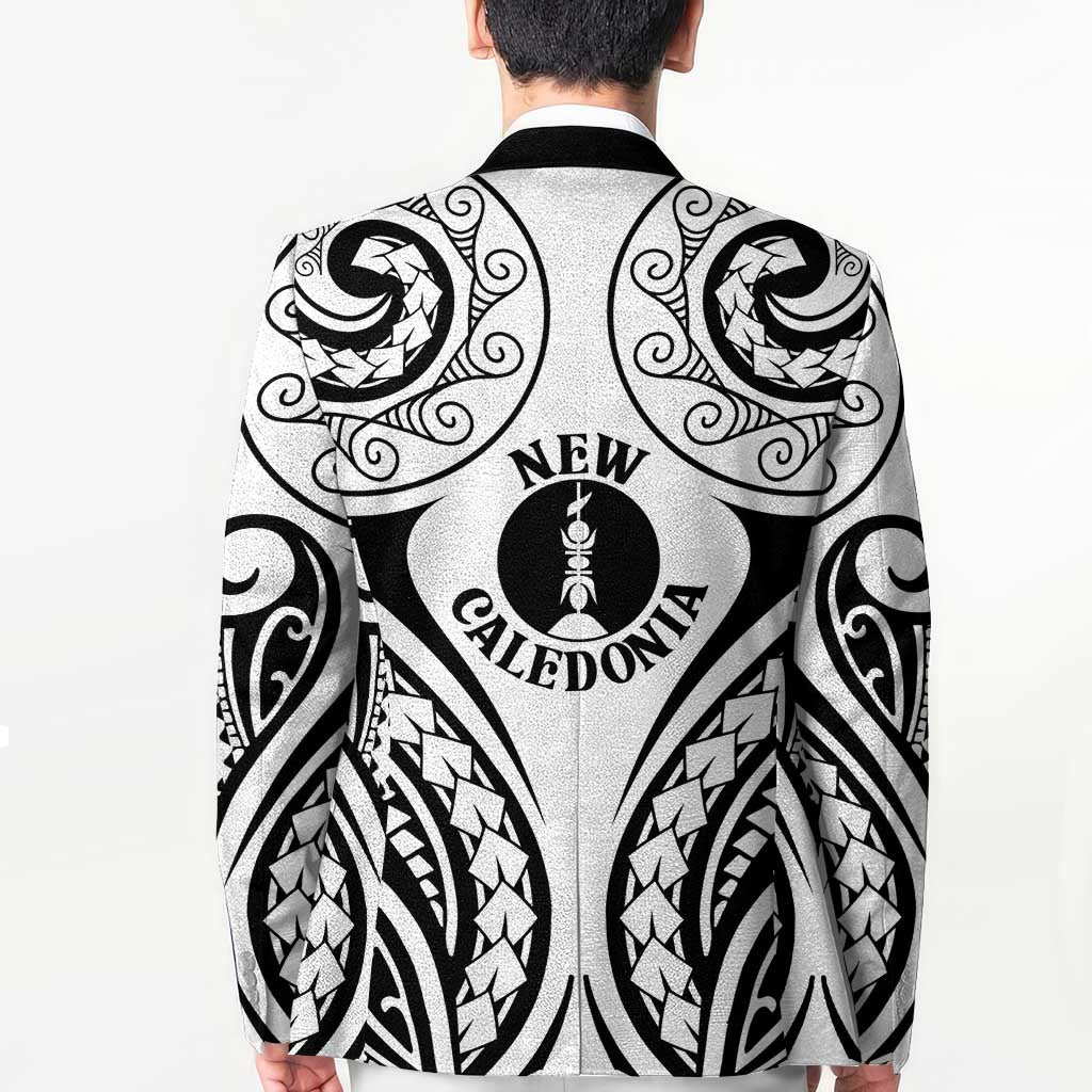 New Caledonia Day Blazer Polynesian Curves White Color LT05 - Polynesian Pride