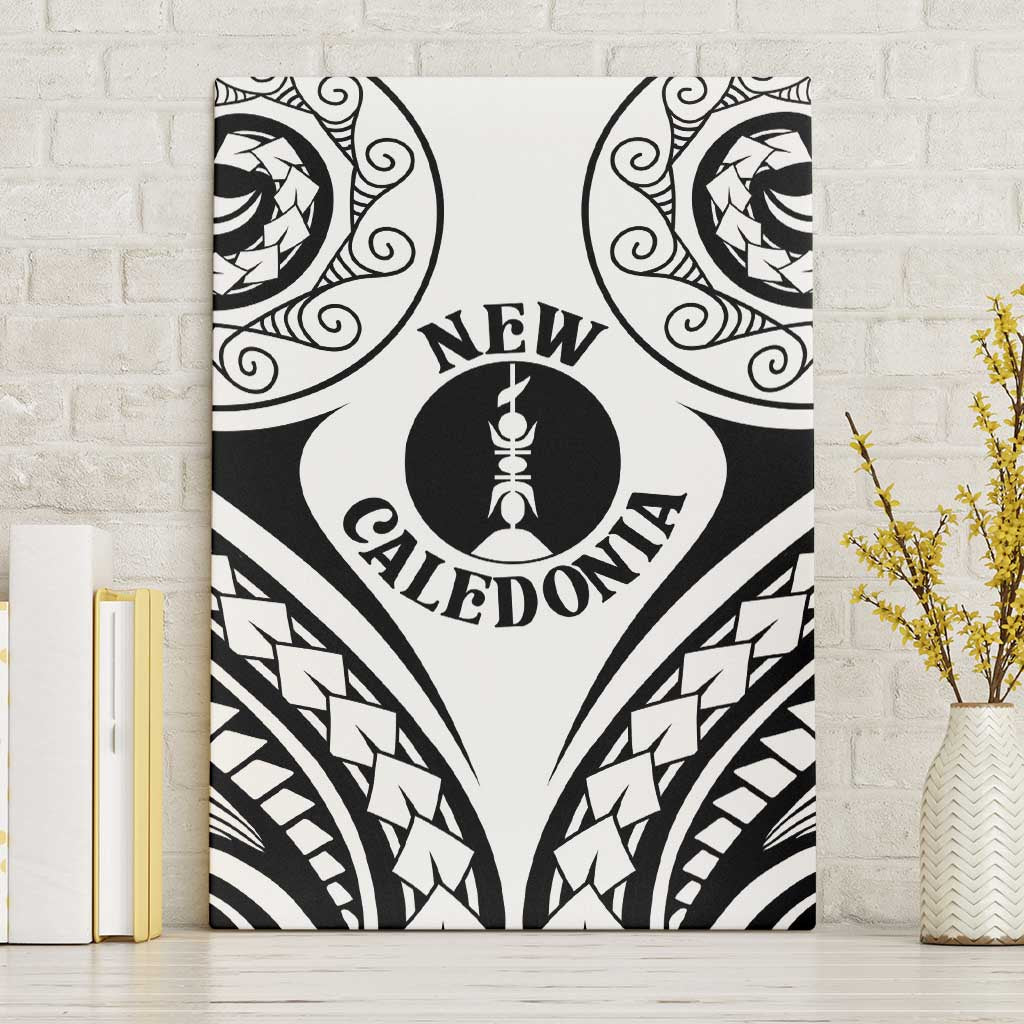 New Caledonia Day Canvas Wall Art Polynesian Curves White Color - Polynesian Pride