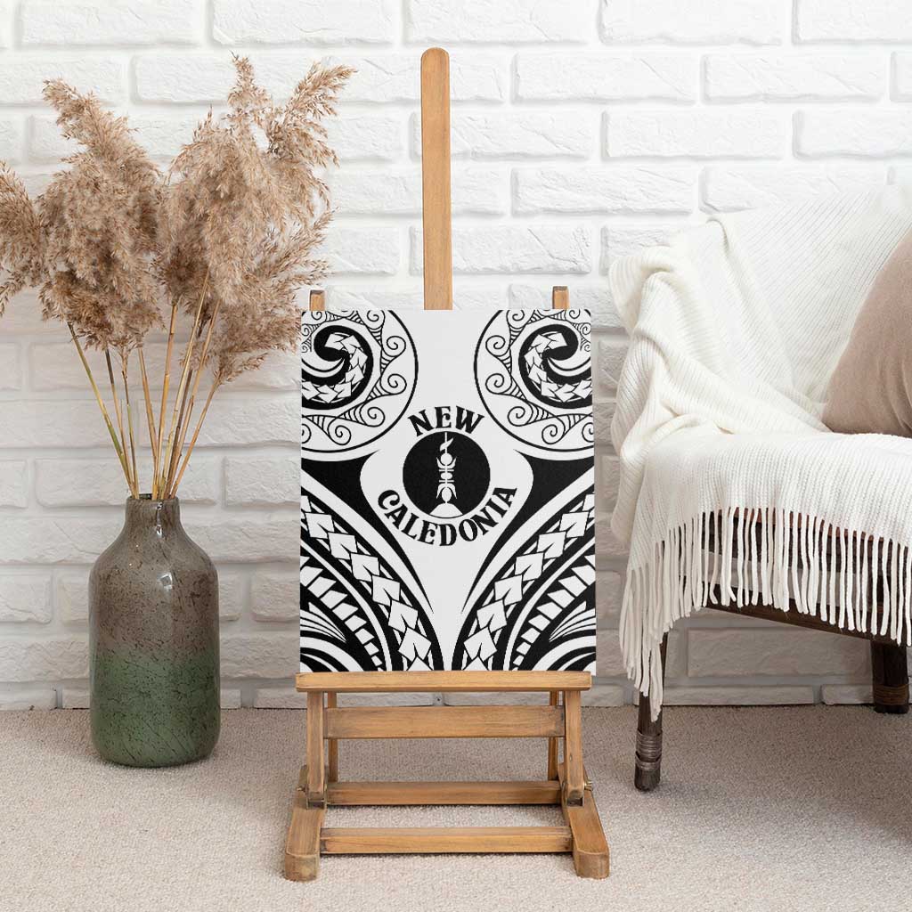 New Caledonia Day Canvas Wall Art Polynesian Curves White Color - Polynesian Pride