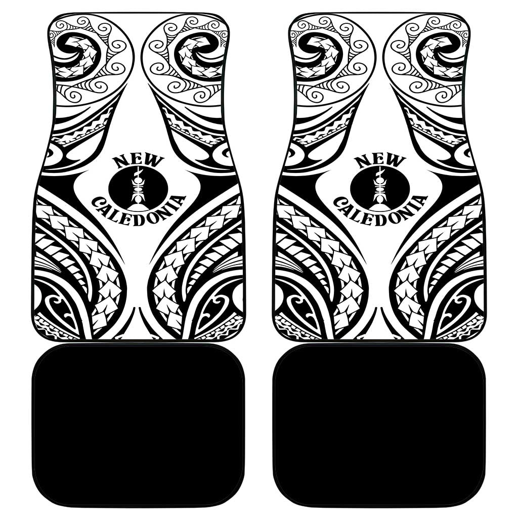 New Caledonia Day Car Mats Polynesian Curves White Color LT05 - Polynesian Pride