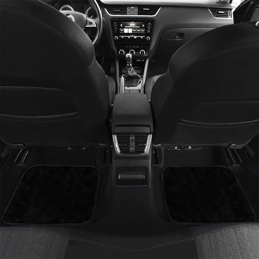 New Caledonia Day Car Mats Polynesian Curves White Color LT05 Set 2pcs - Back White - Polynesian Pride