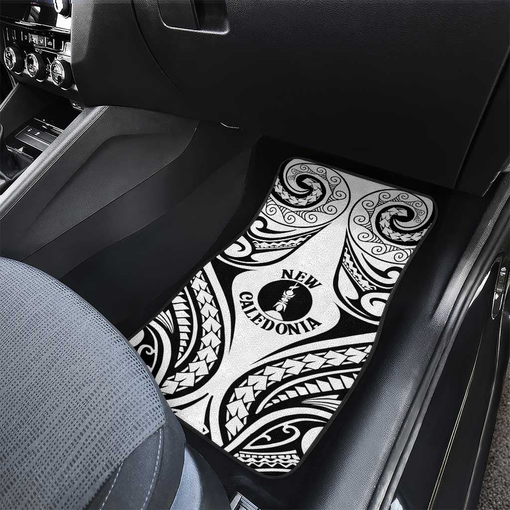 New Caledonia Day Car Mats Polynesian Curves White Color LT05 - Polynesian Pride