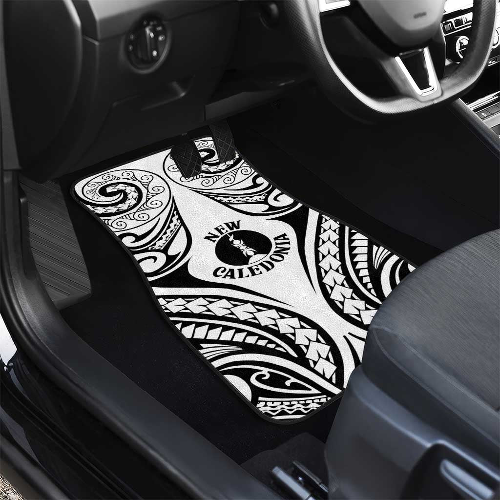 New Caledonia Day Car Mats Polynesian Curves White Color LT05 - Polynesian Pride