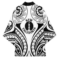 New Caledonia Day Kimono Polynesian Curves White Color LT05 - Polynesian Pride