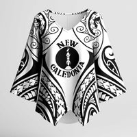 New Caledonia Day Kimono Sleeve Blouse Polynesian Curves White Color - Polynesian Pride