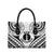New Caledonia Day Leather Bag Polynesian Curves White Color - Polynesian Pride