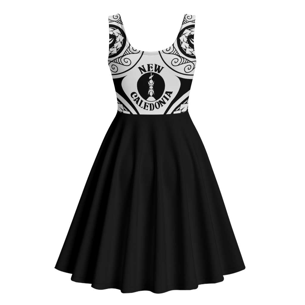 New Caledonia Day Midi Dress Polynesian Curves White Color - Polynesian Pride