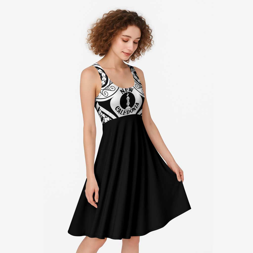 New Caledonia Day Midi Dress Polynesian Curves White Color - Polynesian Pride