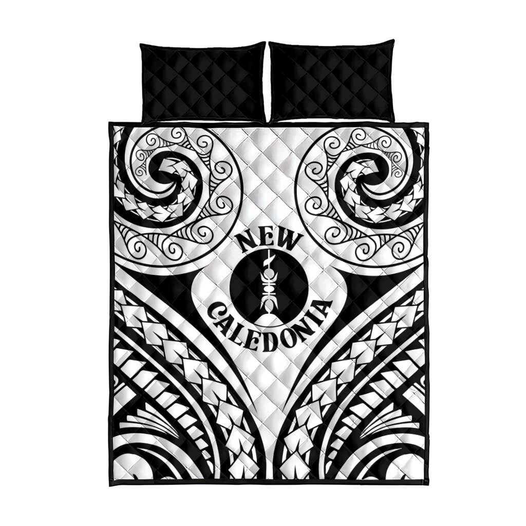 New Caledonia Day Quilt Bed Set Polynesian Curves White Color - Polynesian Pride