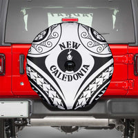 New Caledonia Day Spare Tire Cover Polynesian Curves White Color - Polynesian Pride