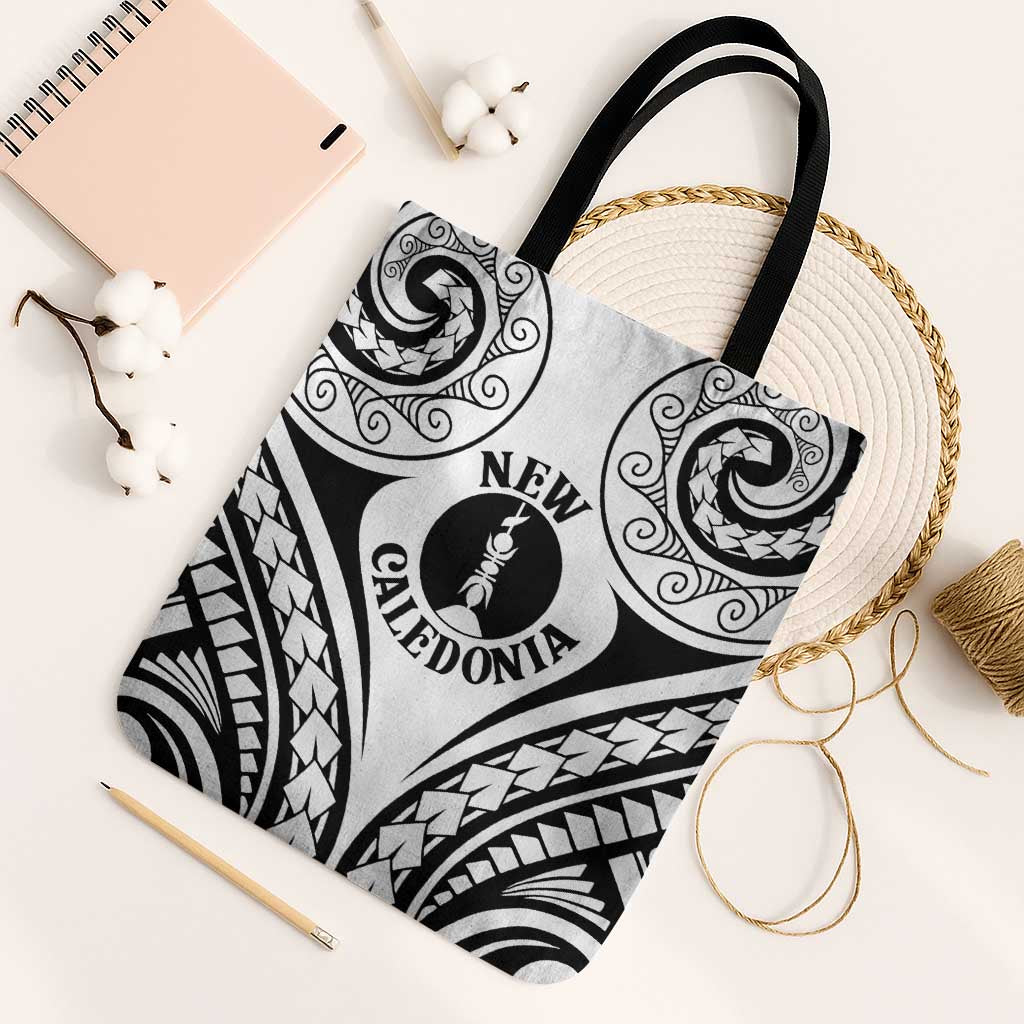 New Caledonia Day Tote Bag Polynesian Curves White Color - Polynesian Pride