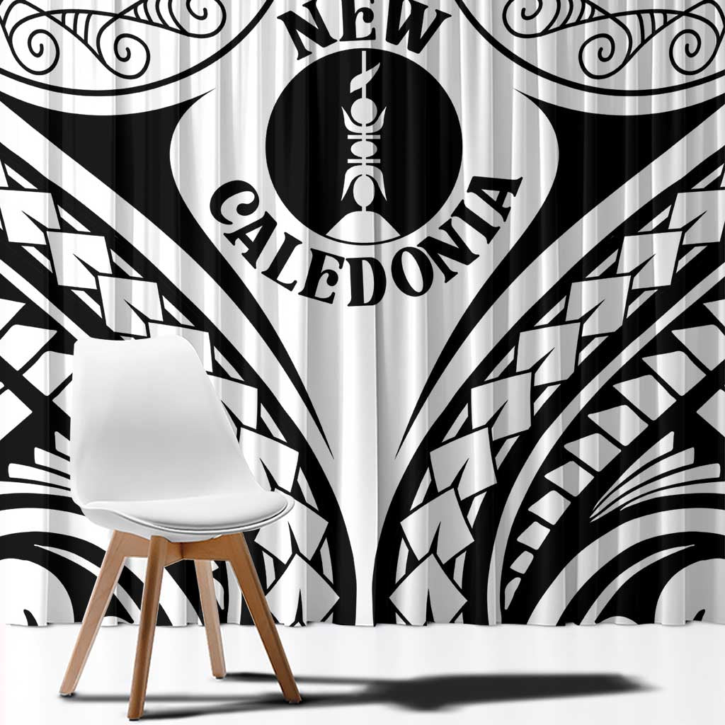 New Caledonia Day Window Curtain Polynesian Curves White Color LT05 - Polynesian Pride