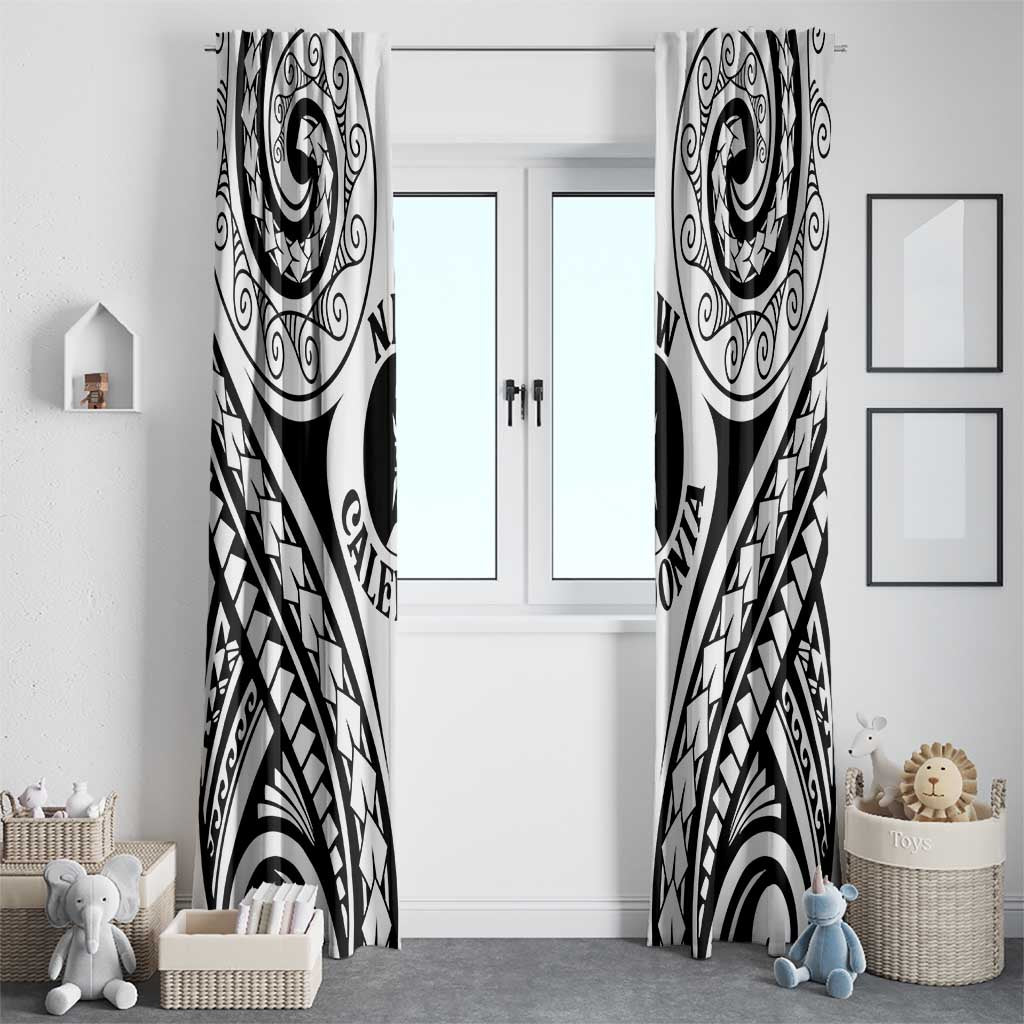 New Caledonia Day Window Curtain Polynesian Curves White Color LT05 - Polynesian Pride