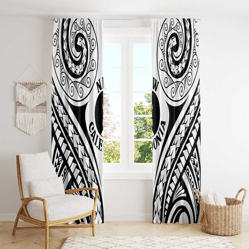 New Caledonia Day Window Curtain Polynesian Curves White Color LT05 - Polynesian Pride