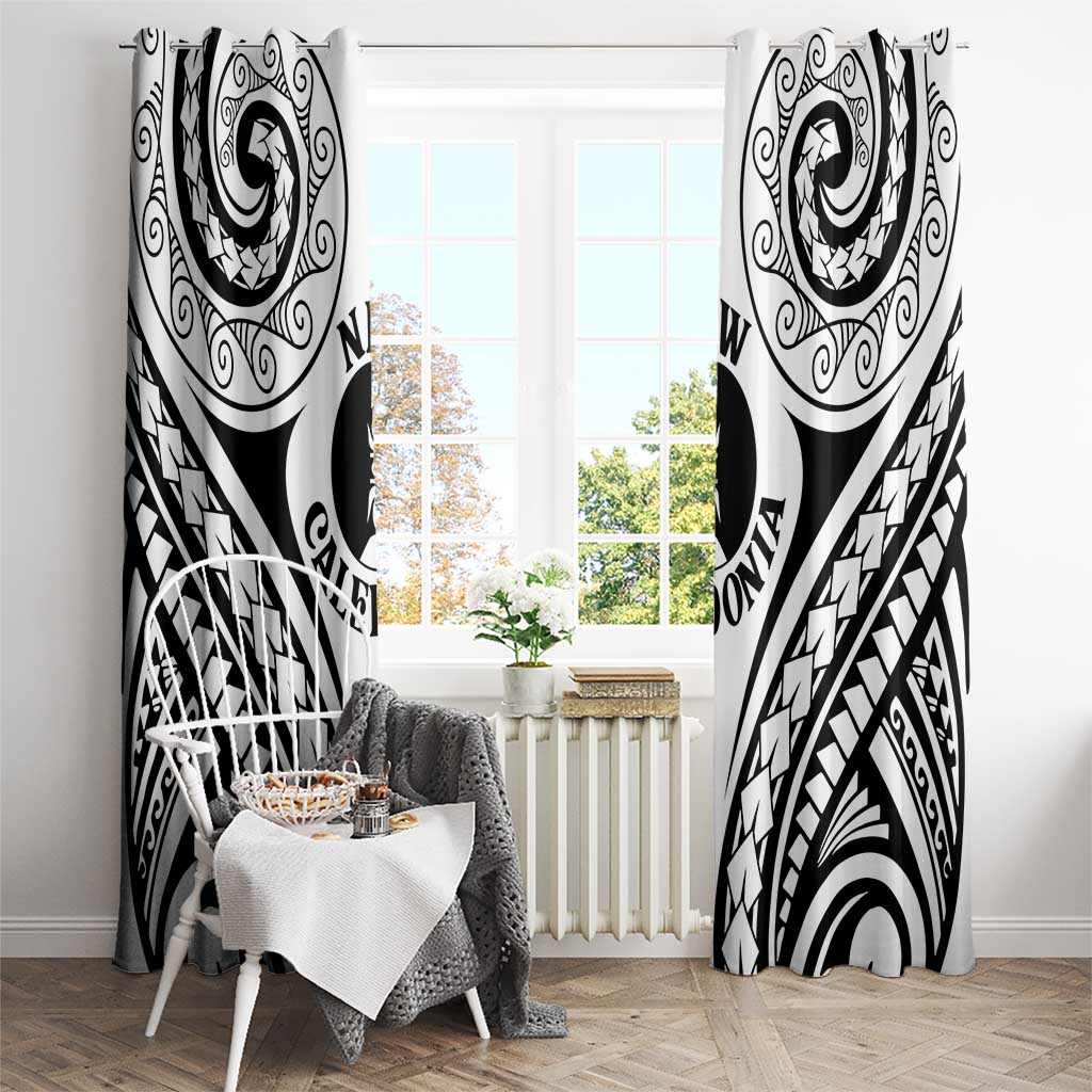 New Caledonia Day Window Curtain Polynesian Curves White Color LT05 - Polynesian Pride
