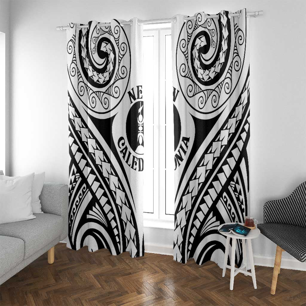 New Caledonia Day Window Curtain Polynesian Curves White Color LT05 With Grommets White - Polynesian Pride