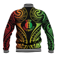New Caledonia Day Baseball Jacket Polynesian Curves Reggae Color - Polynesian Pride