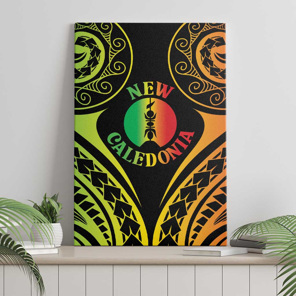 New Caledonia Day Canvas Wall Art Polynesian Curves Reggae Color - Polynesian Pride