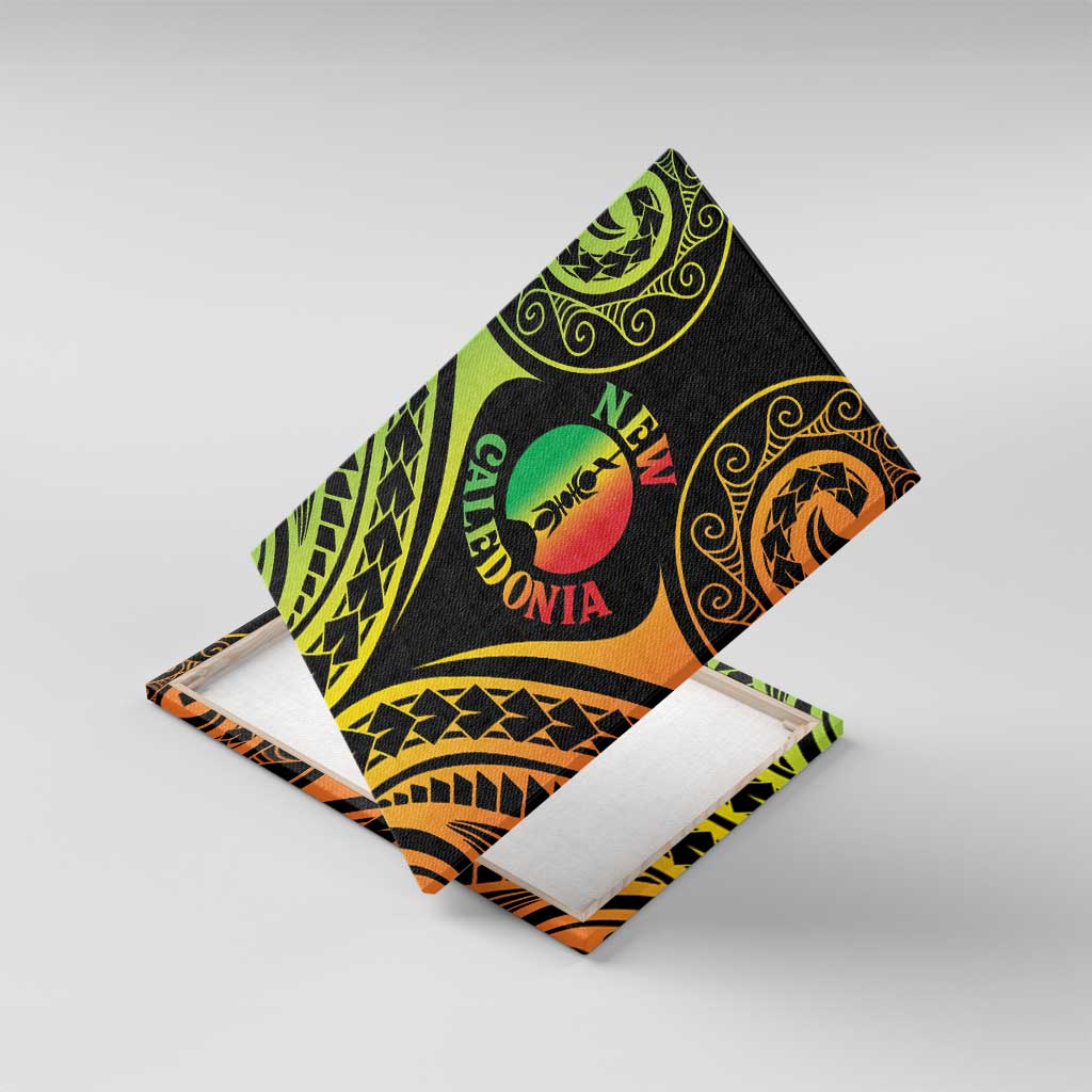 New Caledonia Day Canvas Wall Art Polynesian Curves Reggae Color - Polynesian Pride