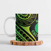 New Caledonia Day Ceramic Mug Polynesian Curves Reggae Color - Polynesian Pride