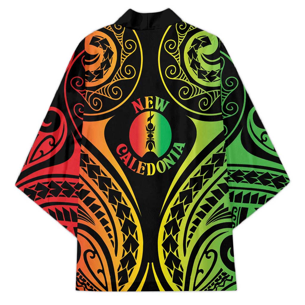New Caledonia Day Kimono Polynesian Curves Reggae Color LT05 - Polynesian Pride
