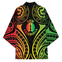 New Caledonia Day Kimono Polynesian Curves Reggae Color LT05 - Polynesian Pride