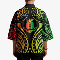 New Caledonia Day Kimono Polynesian Curves Reggae Color LT05 - Polynesian Pride