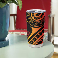 New Caledonia Day Tumbler Cup Polynesian Curves Reggae Color - Polynesian Pride