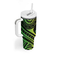 New Caledonia Day Tumbler With Handle Polynesian Curves Reggae Color LT05 - Polynesian Pride