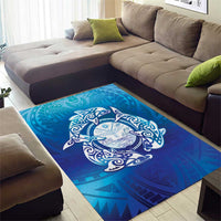 Marshall Islands Manit Day Area Rug Tribal Dolphin With Marshall Seal LT05 - Polynesian Pride