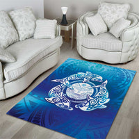 Marshall Islands Manit Day Area Rug Tribal Dolphin With Marshall Seal LT05 - Polynesian Pride