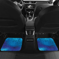 Marshall Islands Manit Day Car Mats Tribal Dolphin With Marshall Seal LT05 Set 2pcs - Back Blue - Polynesian Pride