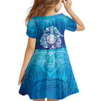 Marshall Islands Manit Day Family Matching Puletasi and Hawaiian Shirt Tribal Dolphin With Marshall Seal LT05 - Polynesian Pride