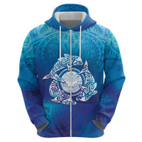 Marshall Islands Manit Day Hoodie Tribal Dolphin With Marshall Seal LT05 - Polynesian Pride