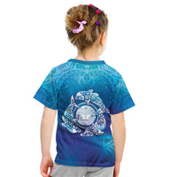 Marshall Islands Manit Day Kid T Shirt Tribal Dolphin With Marshall Seal LT05 - Polynesian Pride