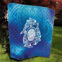Marshall Islands Manit Day Quilt Tribal Dolphin With Marshall Seal LT05 - Polynesian Pride