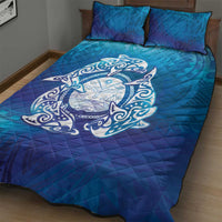 Marshall Islands Manit Day Quilt Bed Set Tribal Dolphin With Marshall Seal LT05 - Polynesian Pride