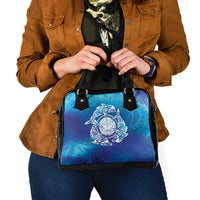 Marshall Islands Manit Day Shoulder Handbag Tribal Dolphin With Marshall Seal LT05 - Polynesian Pride
