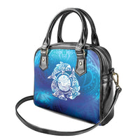 Marshall Islands Manit Day Shoulder Handbag Tribal Dolphin With Marshall Seal LT05 - Polynesian Pride