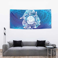 Marshall Islands Manit Day Tapestry Tribal Dolphin With Marshall Seal LT05 - Polynesian Pride