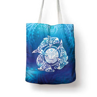 Marshall Islands Manit Day Tote Bag Tribal Dolphin With Marshall Seal LT05 - Polynesian Pride