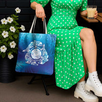 Marshall Islands Manit Day Tote Bag Tribal Dolphin With Marshall Seal LT05 - Polynesian Pride