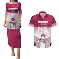 Adi Cakobau School Couples Matching Puletasi Dress and Hawaiian Shirt 75th Anniversary LT05 Pink - Polynesian Pride
