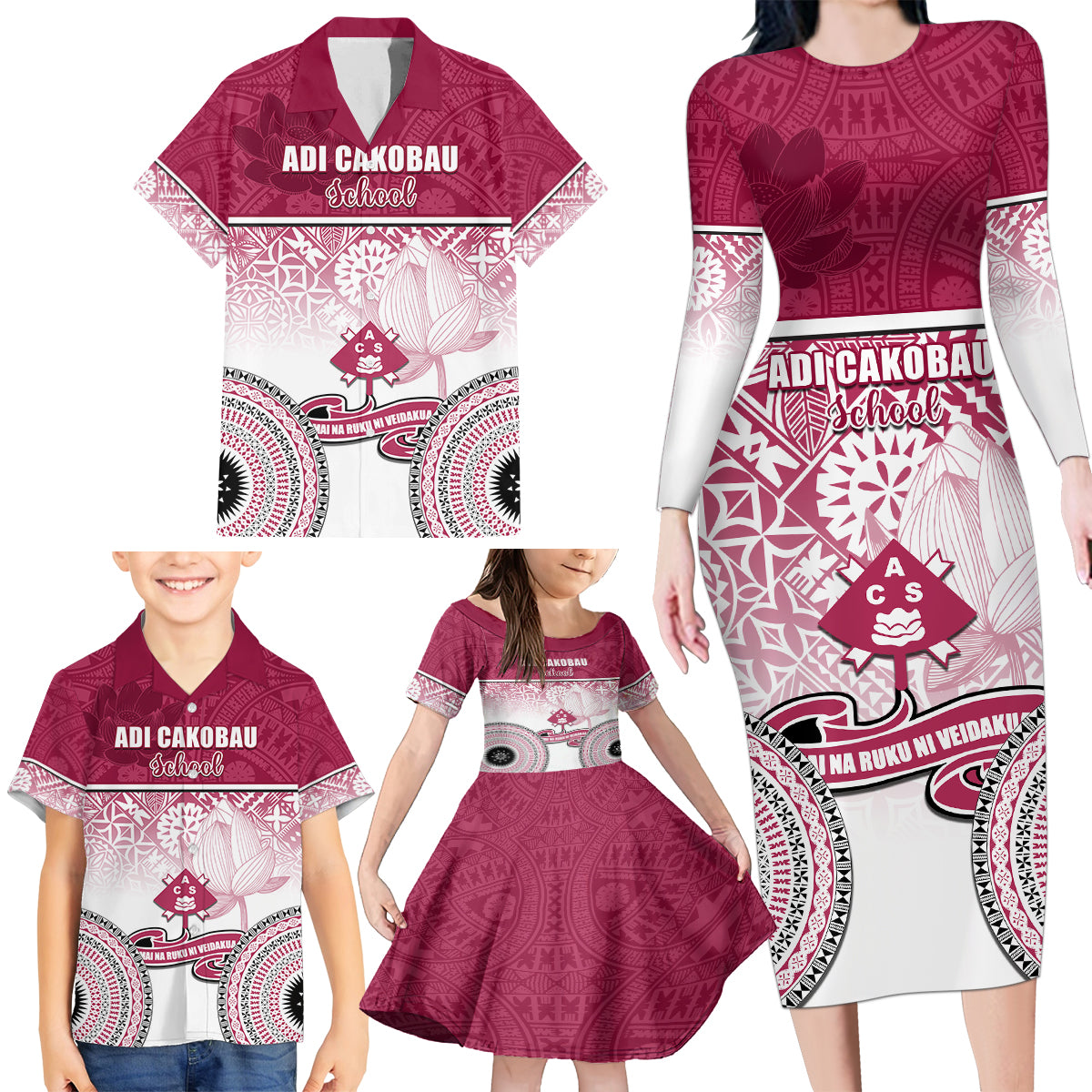 adi-cakobau-school-family-matching-long-sleeve-bodycon-dress-and-hawaiian-shirt-75th-anniversary