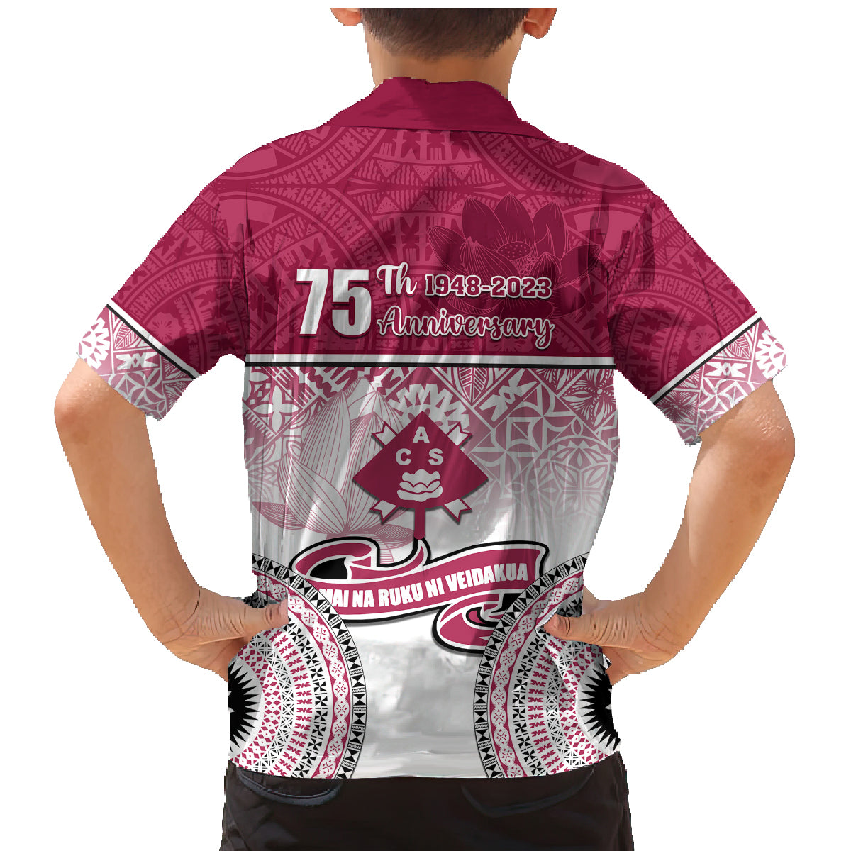Adi Cakobau School Family Matching Mermaid Dress and Hawaiian Shirt 75th Anniversary LT05 - Polynesian Pride