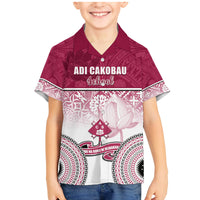 Adi Cakobau School Family Matching Mermaid Dress and Hawaiian Shirt 75th Anniversary LT05 Son's Shirt Pink - Polynesian Pride
