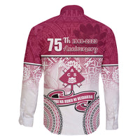 Adi Cakobau School Family Matching Off Shoulder Short Dress and Hawaiian Shirt 75th Anniversary LT05 - Polynesian Pride