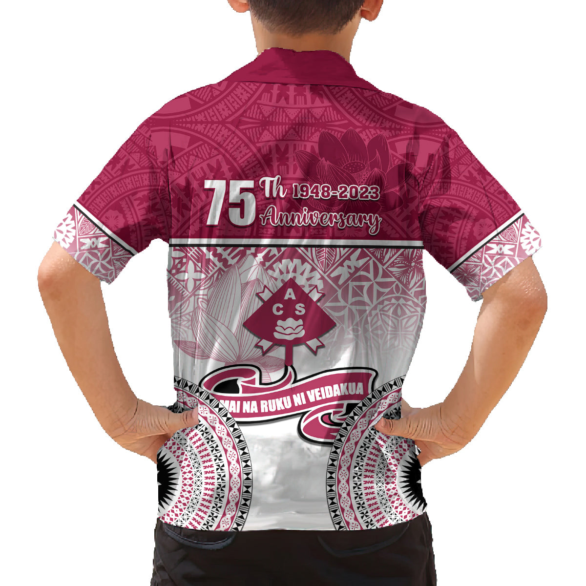Adi Cakobau School Family Matching Tank Maxi Dress and Hawaiian Shirt 75th Anniversary LT05 - Polynesian Pride